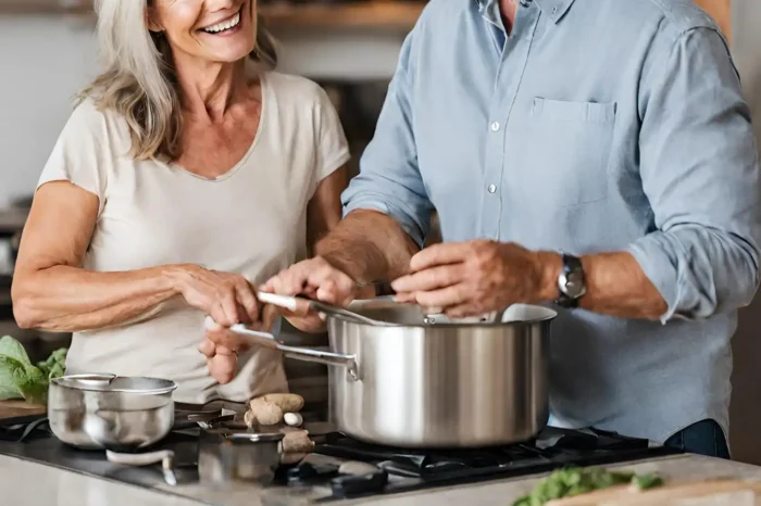 ArDan Construction | Scottsdale Aging-in-Place | Middle-aged couple cooking together
